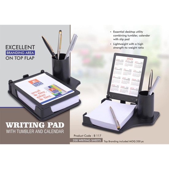 Power Plus Writing Pad With Tumbler & Calendar