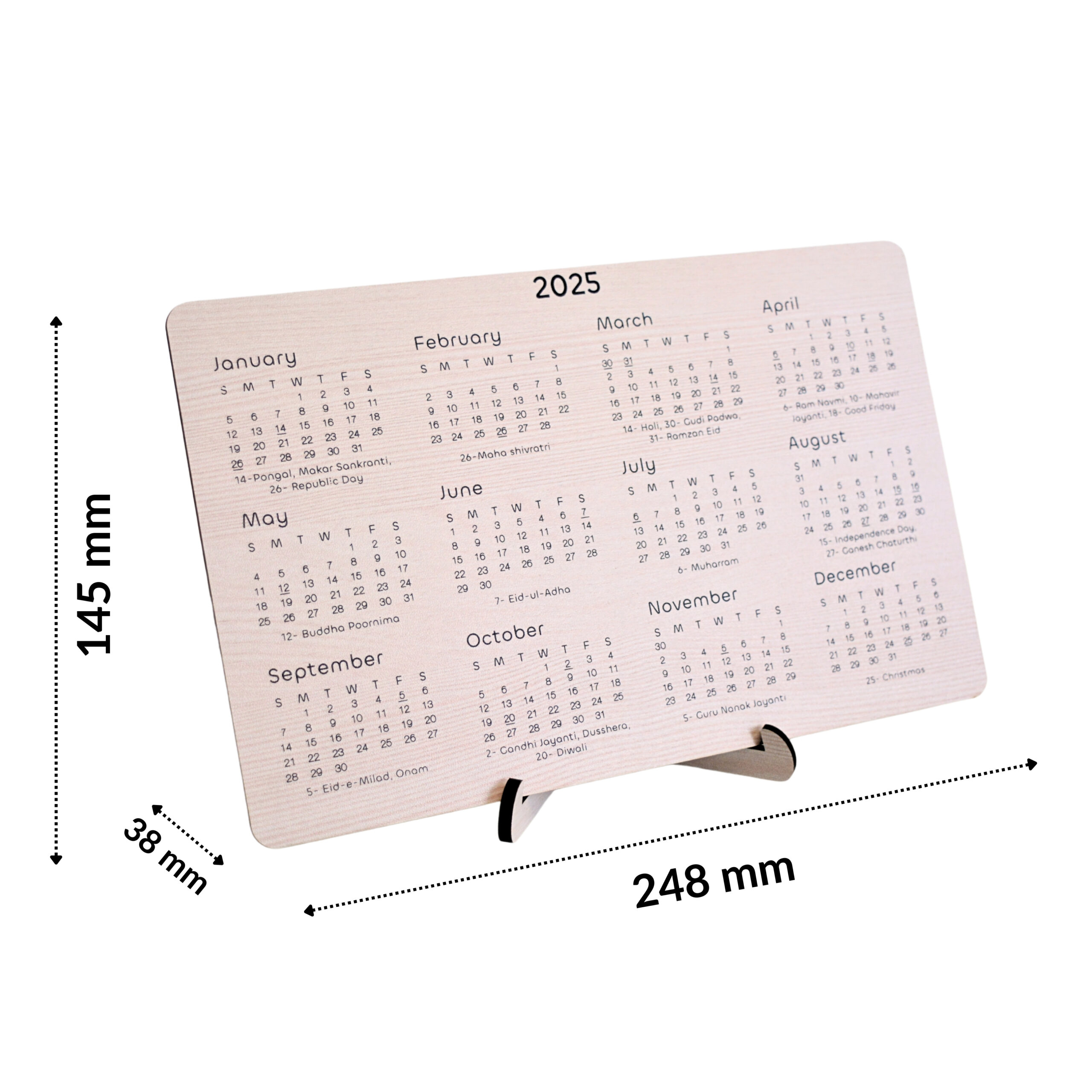 7 in 1 Desk Organizer with Calendar - Image 3